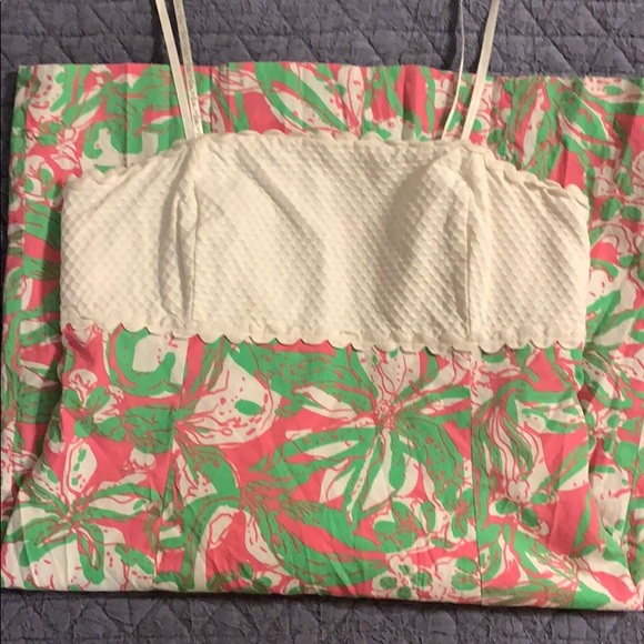 Lily Pulitzer strapless dress, size 8 - Picture 2 of 4